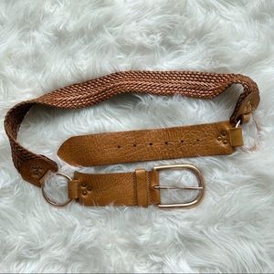 🍉 Linea Pelle Metallic Woven Belt